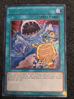 *Misprint* TCG Painful Decision MP16-EN151 Secret Rare 1st Ed No Name Imprint - Image 1