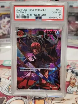 One Piece PRB02 - Shanks SP Alt Art - OP06-007 SP - PSA 10 - Image 2