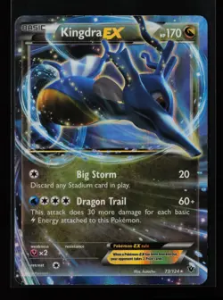 Kingdra EX 73/124 Ultra Rare XY - Fates Collide Pokemon Card - Image 1