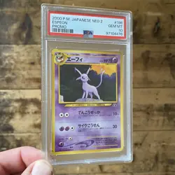 PSA 10 Espeon 196 2000 Vintage Promo Neo Premium File 2 Japanese Pokemon Card - Image 1