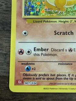 Charmander 001/034 Trading Card Game Classic Holo - Image 4
