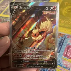 🔥ERROR Miscut Flareon V SWSH179 Black Star Promo Holo Alt Art Pokemon Card - Image 1