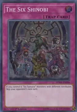 SPWA-EN008 The Six Shinobi Super Rare 1st Edition Near Mint YuGiOh TCG - Image 1