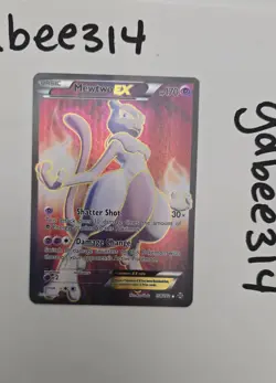 Pokemon Mewtwo EX 158/162 BREAKthrough Ultra Rare Full Art Holo Card English - Image 1