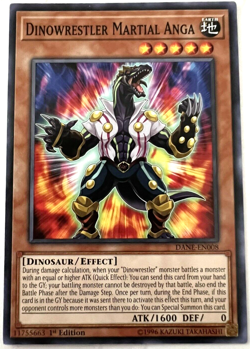 YuGiOh! - Dinowrestler Martial Anga - DANE-EN008 - 1st Edition - Common - Image 1