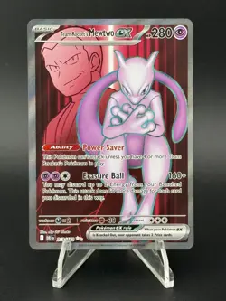 Team Rocket's Mewtwo ex 213/182 Ultra Rare Destined Rivals Pokemon TCG - Image 1