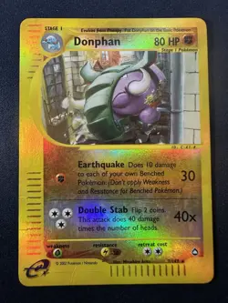 Donphan - 7/147 - Pokemon Aquapolis Reverse Holo Rare Card MP Free Ship B - Image 1