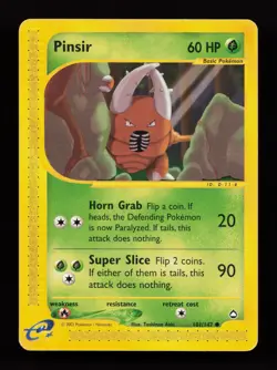 Pinsir 101/147 Common Aquapolis Pokemon Card - Image 1