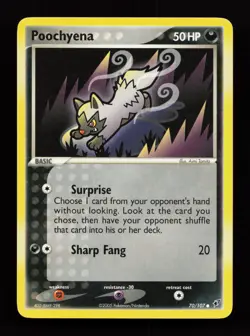 Poochyena 70/107 Common Deoxys Pokemon Card - Image 1