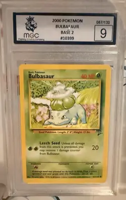 Pokemon Base Set 2 Bulbasaur - MCG Grade 9 - Image 1