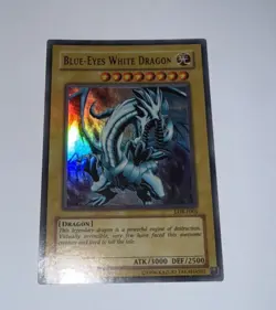 Yugioh Blue-Eyes White Dragon LOB-E001 Ultra Rare (NM) (B) OG Print - Image 1