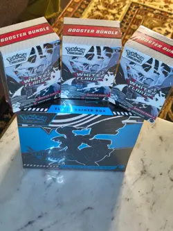 Pokemon Black Bolt ETB and 3 White Flare Booster Bundles Factory Sealed - Image 3