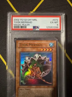 Toon Mermaid 2002 YUGIOH MRL Magic Ruler #072 PSA 6 - Image 2