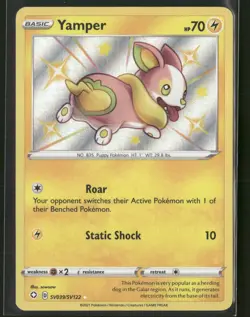 Yamper SV039/SV122 Shiny Rare Shining Fates Shiny Vault Pokemon Holo Near Mint - Image 1