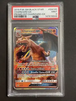 PSA 9 CHARIZARD GX SM195 DETECTIVE PIKACHU BLACK STAR PROMO SUN MOON POKEMON BM - Image 1