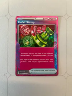 Unfair Stamp 165/167 Twilight Masquerade TWM SV06 Pokemon TCG Ace Spec NM - Image 1