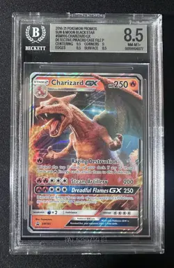2016 Pokemon Sun & Moon Black Star #SM 195 Charizard GX Detective Pikachu - Image 1