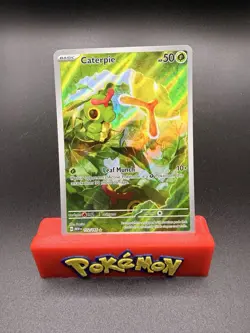 Pokemon TCG Caterpie 172/165 Scarlet & Violet 151 Illustration Rare Holo NM* - Image 1