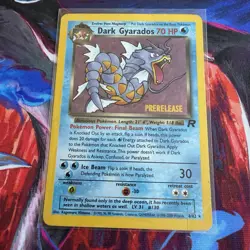 Pokemon TCG Dark Gyarados 8/82 Prerelease Team Rocket Set NM Swirl - Image 1