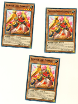 Set Of 3 Geminize Lord Golknight BODE-EN032 Burst Of Destiny 1st Edition Yugioh - Image 1