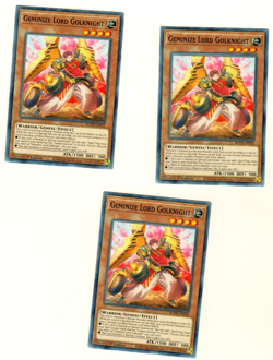 Set Of 3 Geminize Lord Golknight BODE-EN032 Burst Of Destiny 1st Edition Yugioh - Image 3