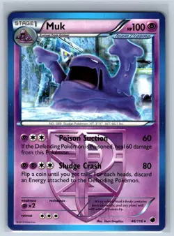 Pokemon Muk Rare (Non-Holo) B&W Plasma Freeze 46/116 LP - Image 1