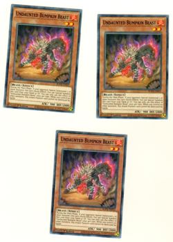 Set Of 3 Undaunted Bumpkin Beast BODE-EN033 Burst Of Destiny 1st Edition Yugioh - Image 3