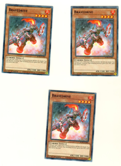 Set Of 3 Bravedrive BODE-EN093 Burst Of Destiny 1st Edition Yugioh - Image 1
