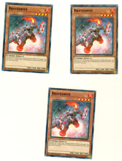 Set Of 3 Bravedrive BODE-EN093 Burst Of Destiny 1st Edition Yugioh - Image 3