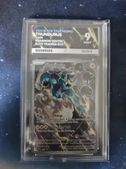 Pokemon TCG: Thundurus 209 Pokemon Center Stamped Black Star Promo ACE Grade 9 - Image 1