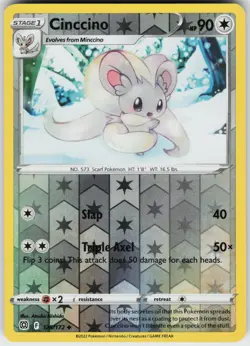 REVERSE HOLO CINCCINO 125/172 UC NEAR MINT - Image 1