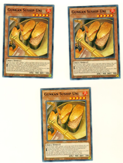 Set Of 3 Gunkan Suship Uni BODE-EN022 Burst Of Destiny 1st Edition Yugioh - Image 3