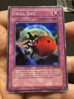 Yu-Gi-Oh! Skull Dice EDS-003 Eternal Duelist Soul Secret Rare Trap. Holo Silver - Image 1