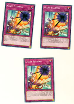 Set Of 3 Giant Starfall BODE-EN079 Burst Of Destiny 1st Edition Yugioh - Image 1