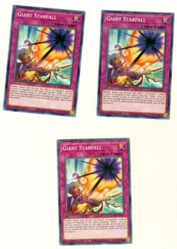 Set Of 3 Giant Starfall BODE-EN079 Burst Of Destiny 1st Edition Yugioh - Image 3