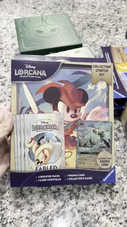Disney Lorcana Fabled Collection Starter Set 4 Packs Tinkerbell Promo New Sealed - Image 2