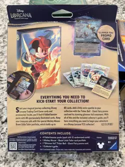 Disney Lorcana Fabled Collection Starter Set 4 Packs Tinkerbell Promo New Sealed - Image 5