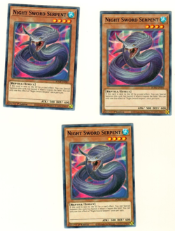 Set Of 3 Night Sword Serpent BODE-EN081 Burst Of Destiny 1st Edition Yugioh - Image 1