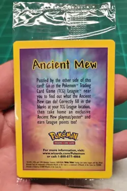 Ancient Mew SEALED Pokemon Unopened 2000 Movie Promo Holo Card - RARE Near Mint - Image 2