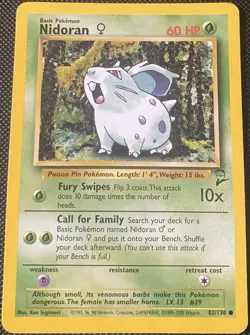 Nidoran F 082/130 Base Set 2 Regular - Pokemon Card - Image 1