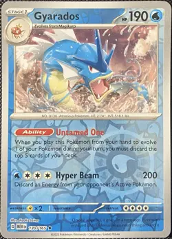 Gyarados 130/165 Sv: Scarlet & Violet 151 Reverse Holo - Pokemon Card - Image 1