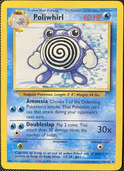 Poliwhirl 038/102 Base Set Regular - Pokemon Card - Image 1
