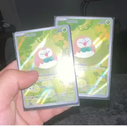 Nintendo Rowlet Pokemon TCG Holo 2 Card Lot English Grass Standard - Image 1