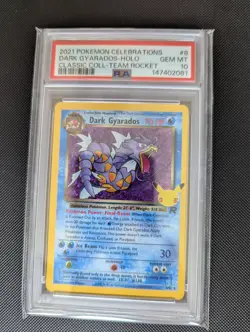 Pokemon Dark Gyarados Holo Card PSA 10 Celebrations Classic Collection - Image 1
