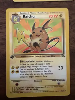 Pokemon TCG 4-Card Lot French 1st Ed Gastly Raichu Dark Dragonair Tentacruel - Image 4