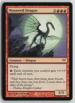 Moonveil Dragon Lightly Played 99 Dark Ascension MTG - Image 1