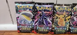 Pokemon TCG Paldean Fates Booster Pack Art Set English 4 Packs - Image 2