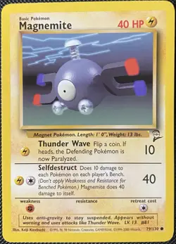 Magnemite 079/130 Base Set 2 Regular - Pokemon Card - Image 1