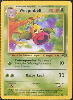 Weepinbell 48/64 Jungle Regular (See Photos) Pokemon Card - Image 1
