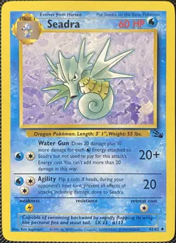 Seadra 42/62 Fossil Regular - Pokemon Card - Image 1